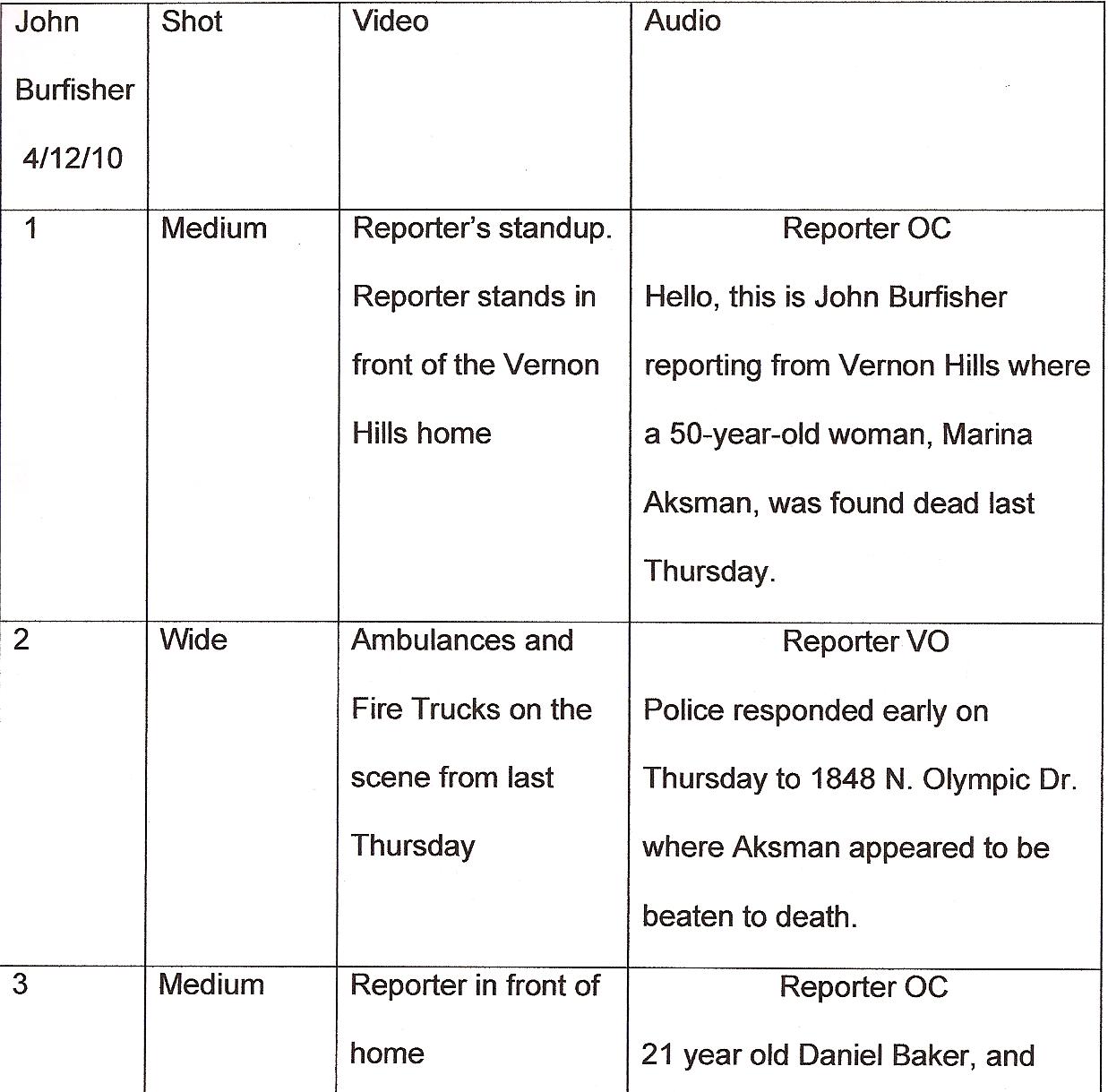 Television and newspaper essay